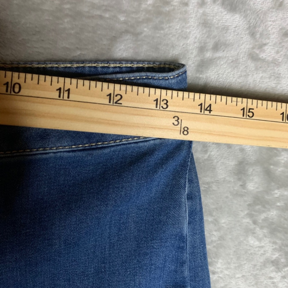 We The Free Just Float On Flare Jeans Blue Denim Bell Bottom 29 Hemmed 27"x32.5" - Picture 11 of 14